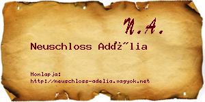 Neuschloss Adélia névjegykártya